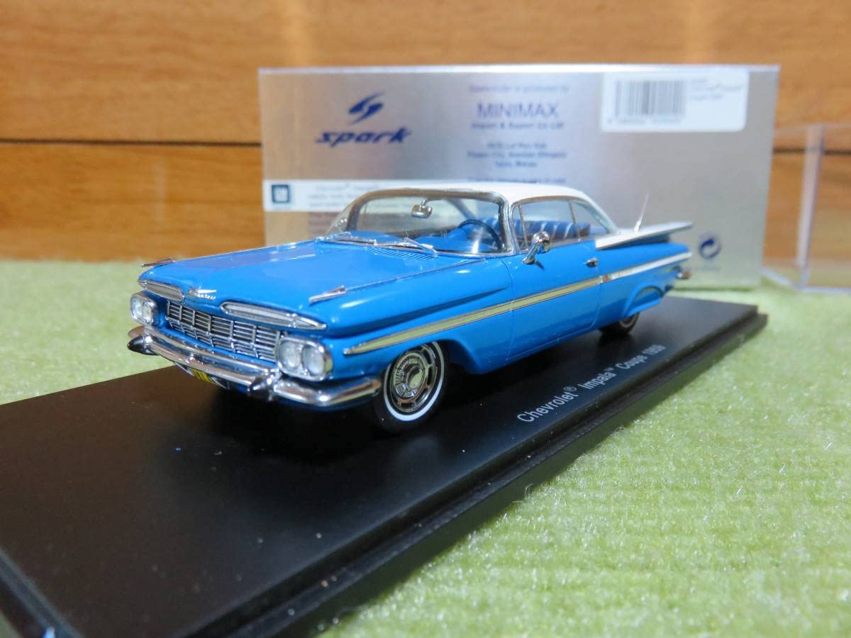 Amazon.co.jp: Spark 1/43 Chevrolet Impala Coupe 1959 (Blue/White